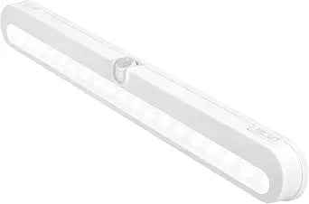 BLS T01L LED Closet Light, Super Bright 20 LED Under Cabinet Lighting Battery Powered/DC Input Wireless Motion Sensing Light, Auto On Off Switch, Motion Sensor & Light Sensor, Light Beam Adjustable
