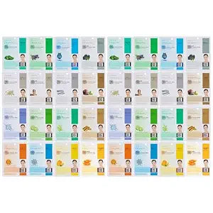 DERMAL 32 Combo Pack Made in Korea Facial Mask – 20+ Years of K-Beauty Experience, Premium Quality Korean Sheet Masks for Daily Skincare Routine