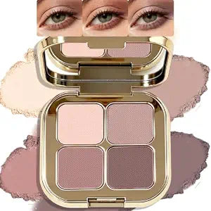 Taupe Brown Mauve Eyeshadow Palette Quad, Silky Sheer Formula