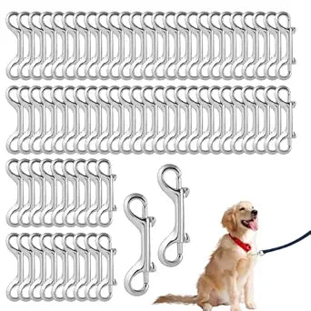 70 Pcs 3.5 Inch Double Ended Snap Hooks,Heavy Duty Bolt Snap for Dog Leash Zinc Alloy Trigger Clips Metal Keychain Hook Key Holder for Water Bucket Pet Feed Bucket Agricultural Equine Pet Hammock