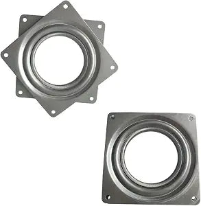 2 Pcs 4 Inch Susan Turntable Bearings Susan Turntable Lazy Susan Turntable Square Rotating Bearing Plate Lazy Susan Hardware Swivel Plate, for Swivel Plate,Corner Cabinet,Revolving Shelve in Kitchen