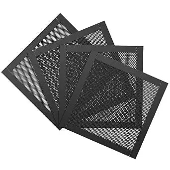 MoKo 120mm Dust Filter for Computer Cooler Fan, [4 Pack] Magnetic Frame PC Fan Dust Mesh PC Cooler Filter PVC Dustproof Cover Computer Fan Grills - Black
