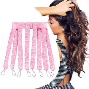 Heatless Curl Headband Eight Claw Design Soft Satin No Heat Curling Rod