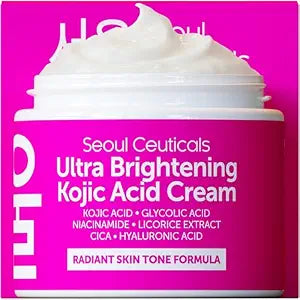 SeoulCeuticals Korean Kojic Acid Cream Dark Spot Remover for Face 2oz