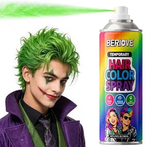 Green Temporary Hair Spray: 6.76oz Washable Low-Transfer Color