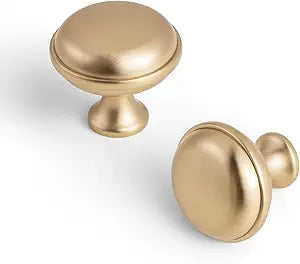 Goo-Ki Champagne Bronze Cabinet Drawer Knobs Zinc Alloy Kitchen Hardware - 6 Pack Single Hole Bar Pull Handles for Cupboard,9637UBR-DK