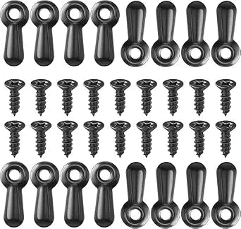 Picture Frame Hardware Kit, 100 Turn Button Fasteners, 100 Screws, Black Backing Clips for Hanging