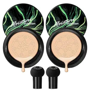 2PCS Air Cushion Foundation Concealer Full Coverage CC Cream (Natural)