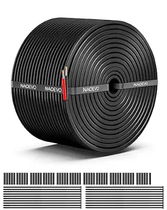 NAOEVO 16 Gauge Wire 2 Conductor, 16 Gauge Automotive Wire 12V Cable, 50FT