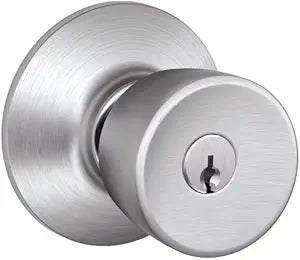 Schlage, Brushed Chrome F51VBEL626 Bell Entry Knob, Pack of 1