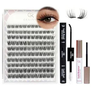 Gekinye Natural Lash Clusters Kit Eyelash Clusters Wispy Individual Lashes