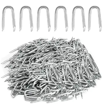 300 pcs Wire Staples,Fence Staples,u Shaped Nails,Steel U Nails for Fencing