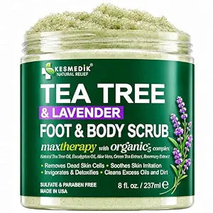 Tea Tree Oil Foot & Body Scrub with Himalayan Salt & Shea Butter, 237ml