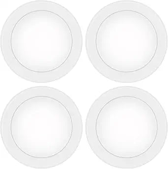 4 Pack 6 Inch LED Disk Light, Dimmable Flush Mount Ceiling Lights, Daylight 5000K, 15W 1100LM, CRI 90+, Low Profile Surface Mount Ceiling Disc Light, Wet Rated, Installs into Junction Box, ETL & FCC