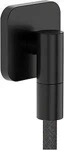 hansgrohe Handheld Shower Wall Outlet 1/2-inch Thread Connection Modern in Brushed Black Chrome, 28884341