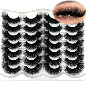 Fluffy Lashes Mink 25 mm Long Big Dramatic False Eyelashes Strip