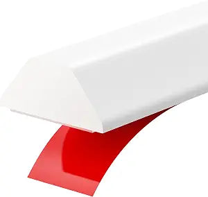 39" Shower Threshold Water Dam, Self-Adhesive Silicone Water Barrier & Shower Water Guard, Solid Triangle Stopper for Walk-In & Curbless Showers, Bathtubs & Sinks, Keeps Floor Dry