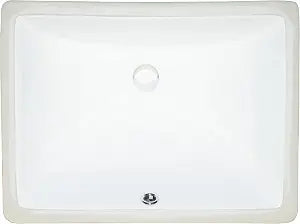 Ackland 18.5 in. x 13.75 in. White Porcelain Rectangular Sink