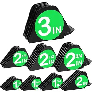 3 Inch Hair Clipper Combs Guides, Hair Clipper Guards 1 & 1/4" 1 & 1/2" 2", Mega NO.16 NO.12 NO.10 fits for most Wahl Clippers (Black, 8pcs Mega Set)