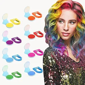 8 Colors Washable Hair Chalk,Halloween Safe Temporary Hair Dye Color Makeup for Adults,Ideal for Cosplay Carnival Singer Concerts Sport Events Birthday Party