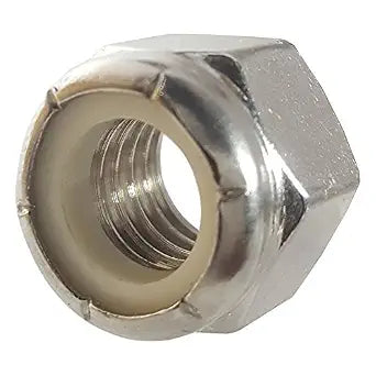 Fastenere Nylon Insert Hex Lock Nuts - 7/16"-20 Stainless Steel 18-8, Plain Finish, Corrosion-Resistant, Durable Hardware Nuts for Secure Fastening, Locking Nut, (25-Pack)