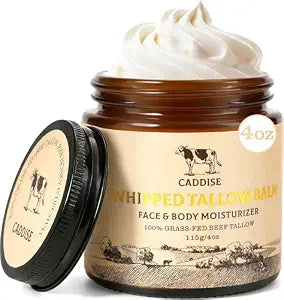 Whipped Beef Tallow for Skin, Tallow and Honey Balm, Bergamot, 4 Oz