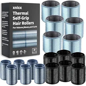 18 pcs Self-Grip Ceramic Thermal Hair Rollers for Women Blowout Look
