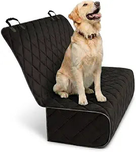 Active Pets Black Car Rear Seat Cover for Dogs, Durable Waterproof & Scratch Resistant Vehicle Backseat Protector, Nonslip Dog Accessory & Pet Protection for Back Seats, Machine Washable