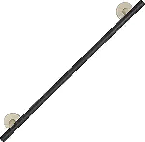 Alno A9420-18-TOWEL-KNURLED Vita Bella Modern 18" Center to Center Diamond Knurled Bar Bathroom Towel/Robe/Wall Hook - Matte Nickel/Matte Black