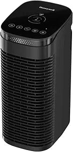 Honeywell InSight HEPA Air Purifier for Medium Rooms (100 sq ft). Allergen Reducer for Wildfire/Smoke, Pollen, Pet Dander & Dust. Air Quality Indicator and Auto Mode - Black, HPA080