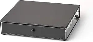 Nifty Coffee Pod Drawer  Compatible with K-Cups, 36 Pod Pack Holder, Non-Rolling, Compact Under Coffee Pot Storage Sliding Drawer, Home Kitchen Counter Organizer, Black