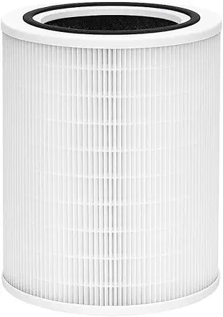 Nispira 12010 Filter Replacement for Clorox Large Air Purifier 11010 11011 3-in-1 True HEPA Activated Carbon Removes Smoke, VOCs, Odor 1 Pack