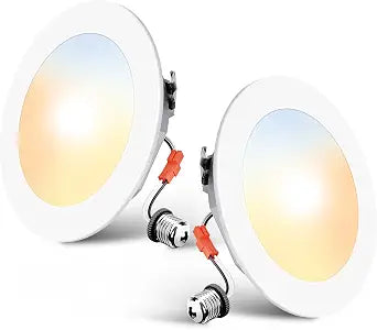 2 Pack 4 Inch LED Recessed Retrofit Can Lights, 5CCT Dimmable