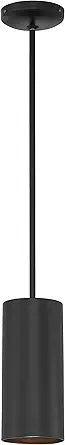 Access Lighting - HI Pilson - 1 Light Medium Pendant with Rigid Stem in Modern Style-10.5 Inches Tall and 4.75 Inches Wide-Matte Black Finish