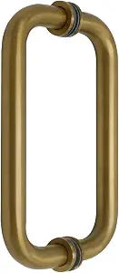 CKB Shower Door Handle, 8 in Double-Sided Stainless Steel Pull, Gold