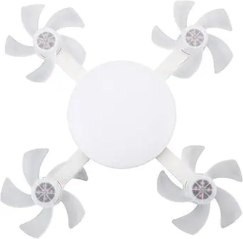 Ceiling Fan Light, Modern Hanging Fan Light with Remote Control 3 Speeds Fan,3 Colors Dimmable Lamp for Bedroom Living Room Kitchen Garage, Easy Install Screw Bulb Design