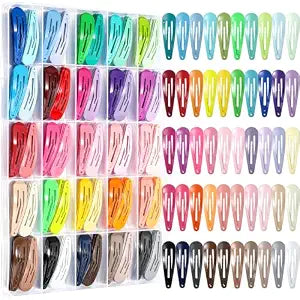 YGDZ 150PCS Hair Clips, 2 Inch Colorful Hair Barrettes for Girls, Women