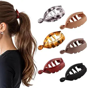 6 Pcs Small Banana Hair Clips for Women