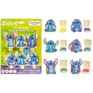 Stitch Pucker Pops Lip Gloss Set, 6-Piece Plant-Based, Ages 3+