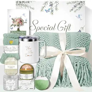 Gift Baskets for Women, Birthday Gift Mothers Day Gifts for Women, Mom, Her, Wife, Girlfriend, Sister, Comfort Get Well Soon Gift Basket, Self Care Gifts Sympathy Inspirational Care Package Spa Set