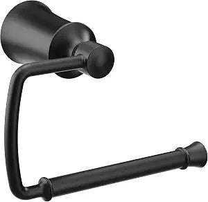 Moen YB2108BL Dartmoor Single Post Toilet Paper Holder, Matte Black