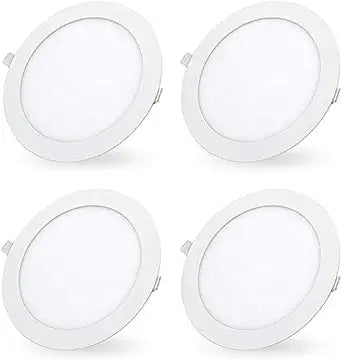 7 Inch 18W LED Recessed Ceiling Light, Retrofit Lighting 6000K Daylight White Ultra-Thin Downlight, Easy Installation 4 Pack