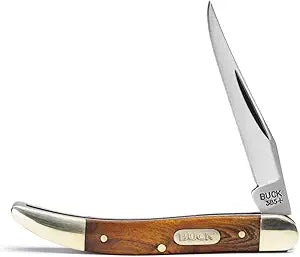 Buck Knives 385 Toothpick Single-Blade Pocket Knife, Burlwood, 0.8 oz