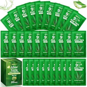 KONEUK 30 Pack Aloe Vera Gel for Face, Hair, Skin, 99% Pure Aloe Vera Gel