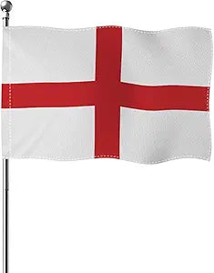 England English Flag St George's Cross Banner 3x5ft Double Sided Premium Burlap Heavy Duty Vivid Color Fade Resistant Pole Sleeve Durable TearProof Outdoor Garden Patio Lawn Celebration