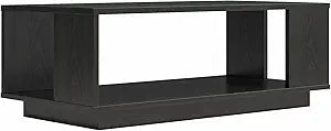 Ameriwood Home Knowle Contemporary Coffee Table, Black Oak, Minimal Design, Eco-Friendly, MDF/Engineered Wood