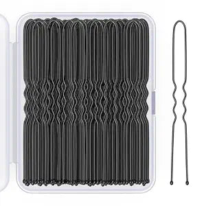 2.8 Inch U Shaped Hair Pins for Women Girls, 100 Count (Black)