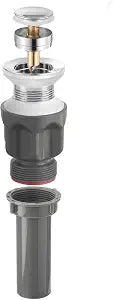 1 1/2" Bathroom Sink Pop-Up Drain Filter, Clog-Proof Filter, Sink Assembly with Overflow Outlet, Stainless Steel Sink Drain PlugWithout Overflow Hole
