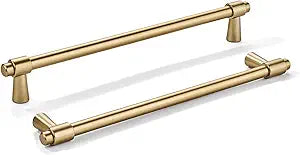 khtumeware 10 inch 5 Pack Champagne Bronze Cabinet pulls Zinc Alloy Modern and Simple Cabinet Handle Suitable for Custom Whole-House Furniture (Kitchen/Bathroom/Bedroom).