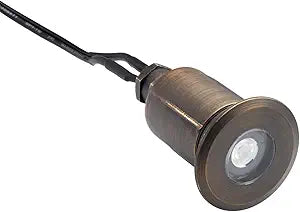 Kichler 12V MR8 Recessed In-Ground Basic Trim Centennial Brass, 2.00x3.00x2.00